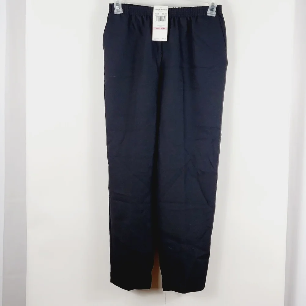 Alfred Dunner Classic Black Pants Size 10P - Picture 3 of 7